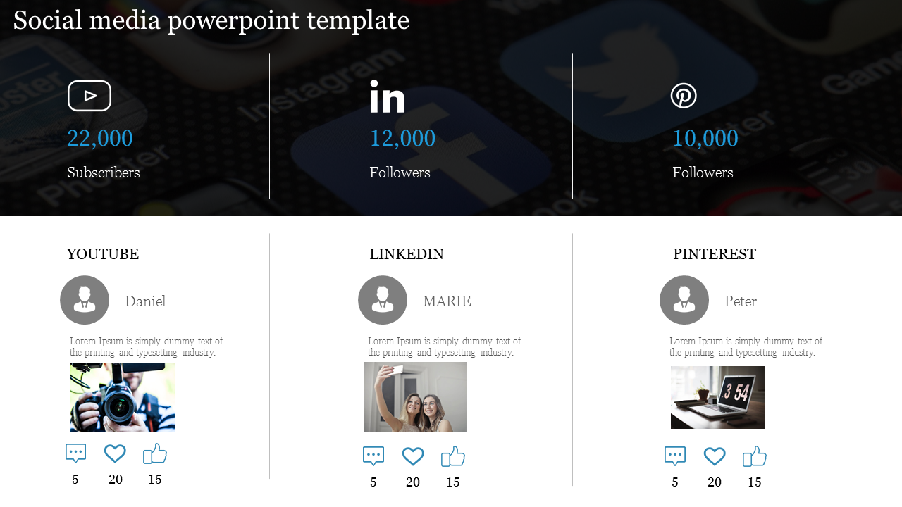 social media powerpoint template-Style 1
